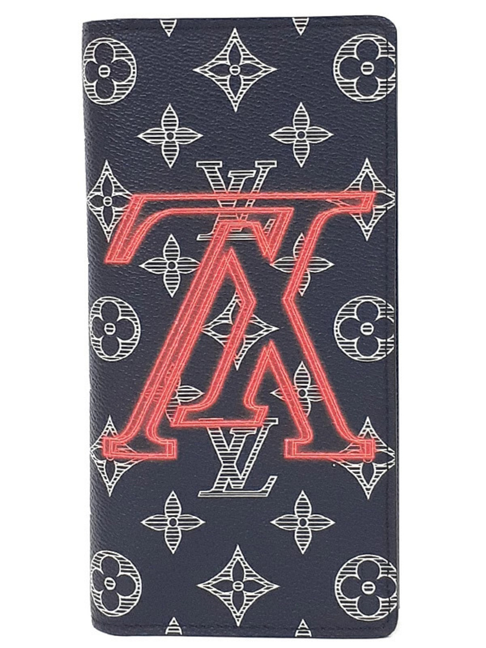 Louis Vuitton Monogram Ink Upside Down Portefeuille Brazza Bi fold Long Wallet